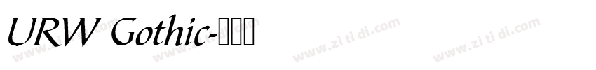 URW Gothic字体转换